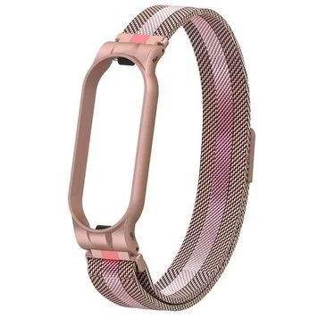 Ремешок миланский с магнитом для Mi band 5 Rose Pink
