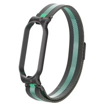 Ремешок миланский с магнитом для Mi band 5 Black Sea