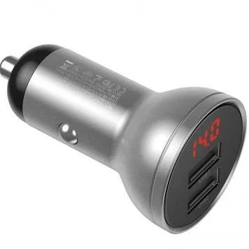 Автомобильное зарядное устройство Baseus Digital Display Dual USB 4.8A Car Charger 24W CCBX-0S Silver 3
