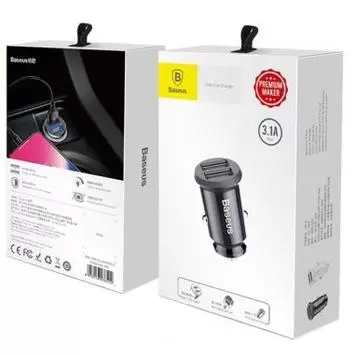Автомобильное зарядное устройство Baseus Grain Car Charger CCALL-ML01 Black