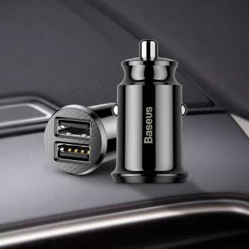 Автомобильное зарядное устройство Baseus Grain Car Charger CCALL-ML01 Black 4