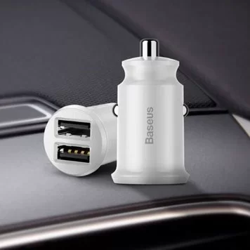 Автомобильное зарядное устройство Baseus Grain Car Charger CCALL-ML02 White 1