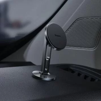 Автомобильный держатель Baseus Hollow Magnetic Car Mount Holder with clamping function SULK-01 Black 1