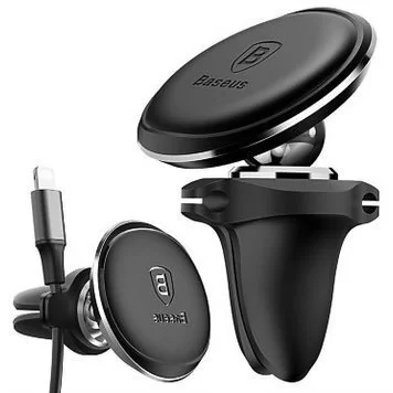 Автомобильный держатель BASEUS Magnetic Air SUGX-A01 Black 2