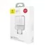 Адаптер питания Baseus на 2 USB 2.1A 10,5W с быстрой зарядкой CCALL-MN02 White EU