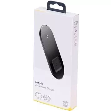 Беспроводное зарядное устройство Baseus Simple 2in1 18W WXJK-01 Black