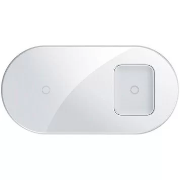 Беспроводное зарядное устройство Baseus Simple 2in1 18W WXJK-02 White 1