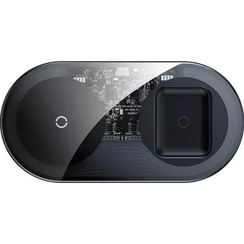 Беспроводное зарядное устройство Baseus Simple 2in1 18W WXJK-A01 Black 1
