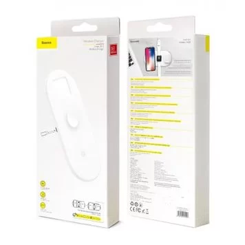 Беспроводное зарядное устройство Baseus Smart 3in1 Wireless Charger For Phone+Watch+Pods (18W MAX) WX3IN1-C02 White