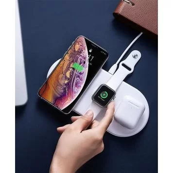 Беспроводное зарядное устройство Baseus Smart 3in1 Wireless Charger For Phone+Watch+Pods (18W MAX) WX3IN1-C02 White 4