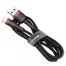 Кабель Baseus cafule Cable USB For lightning 2.4A 1M CALKLF-B19 Red Black 1