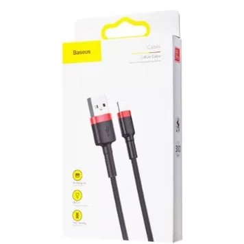 Кабель Baseus cafule Cable USB For lightning 2.4A 1M CALKLF-B19 Red Black