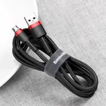 Кабель Baseus cafule Cable USB For Micro 2.4A 1M CAMKLF-B91 Red Black 3