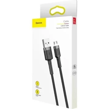 Кабель Baseus cafule Cable USB For Micro 2.4A 1M CAMKLF-BG1 Gray Black