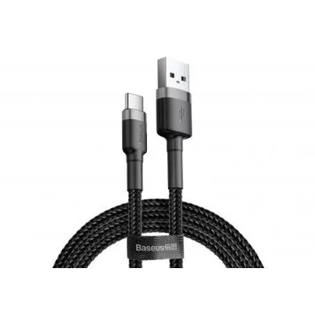 Кабель Baseus cafule Cable USB For Type-C 3A 1M CATKLF-BG1 Gray Black 1