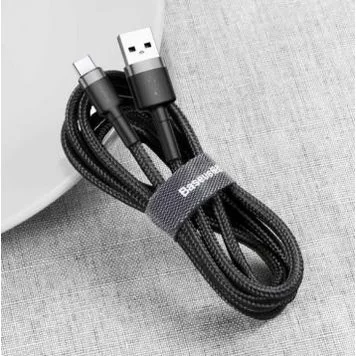 Кабель Baseus cafule Cable USB For Type-C 3A 1M CATKLF-BG1 Gray Black 3