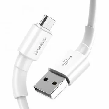 Кабель Baseus Mini White Cable USB For Micro 2.4A 1m CAMSW-02 White 2