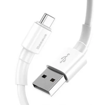 Кабель Baseus Mini White Cable USB For Type-C 3A 2.4A 1m CATSW-02 White 2