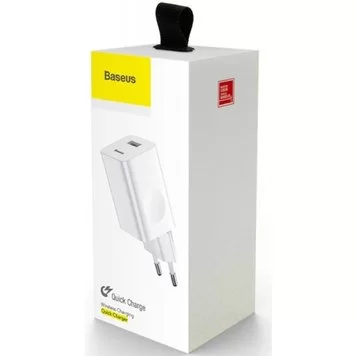 Сетевое зарядное устройство быстрое QC 3.0 Baseus CCALL-BX02 White EU