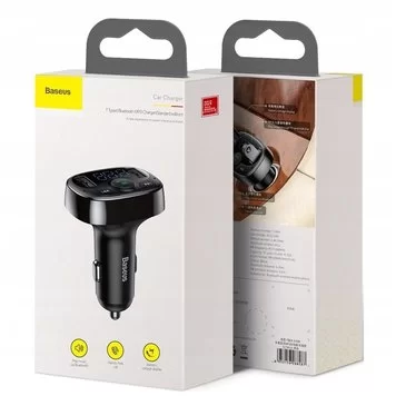 FM модулятор Bluetooth Baseus FM Launcher Standart Edition 2.4A 2USB CCTM-01 Black 3