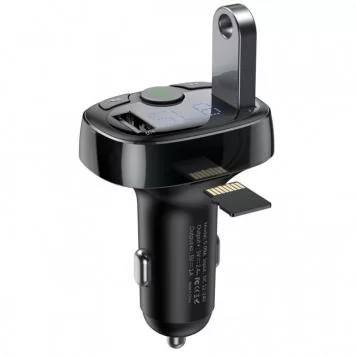 FM модулятор Bluetooth Baseus FM Launcher Standart Edition 2.4A 2USB CCTM-01 Black 5