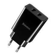 Сетевое зарядное устройство Baseus Speed Mini Dual U Charger 10.5W CCFS-R01 Black EU
