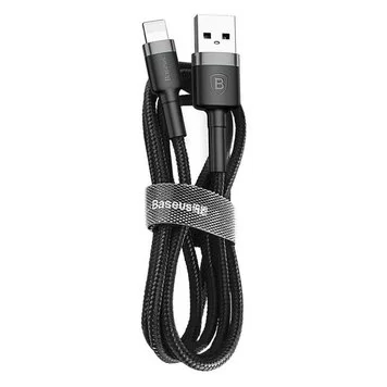 Кабель Baseus cafule Cable USB For Lightning 2.4A 1M CALKLF-BG1 Gray Black 1