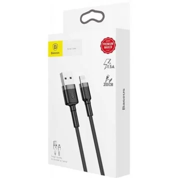 Кабель Baseus cafule Cable USB For Lightning 2.4A 1M CALKLF-BG1 Gray Black 3