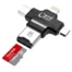 Картридер  универсальный  FlashDrive USB - Micro - Type C - Iphone Black 1