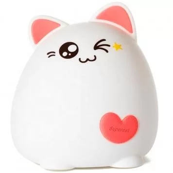 Ночник силиконовый котик 3 Pink 7