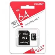 Карта памяти Micro SDHC Card Smart Buy (10 class) 64GB