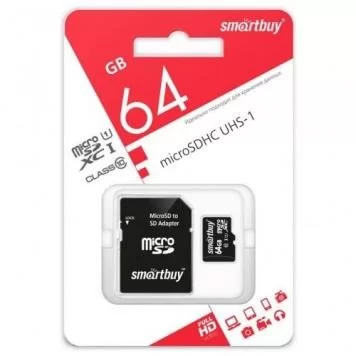 Карта памяти Micro SDHC Card Smart Buy (10 class) 64GB 1