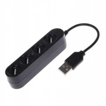 USB-разветвитель P-1020 на 4 разъема USB 2.0 Black 1