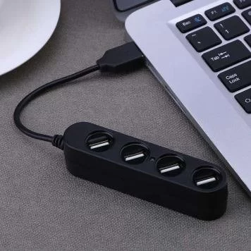 USB-разветвитель P-1020 на 4 разъема USB 2.0 Black 2