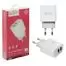 Сетевое зарядное устройство ISA 2.4А 2 USB + кабель micro USB HS6 1