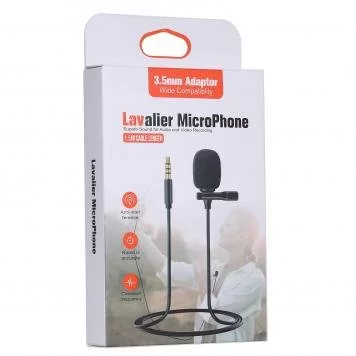 Микрофон петличный Lavalier HSX-M01 3.5mm Black 1