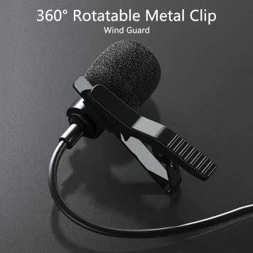 Микрофон петличный Lavalier HSX-M01 3.5mm Black 5