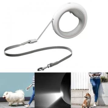 Умный поводок-рулетка для собак Xiaomi UFO Retractable Leash 2 с фонариком type-C Gray 2