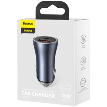 Автомобильное зарядное устройство Baseus Golden Pro Dual Quick Charger 40W CCJD-03 Blue 4