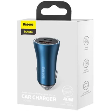 Автомобильное зарядное устройство Baseus Golden Pro Dual Quick Charger 40W CCJD-A03 Blue 4