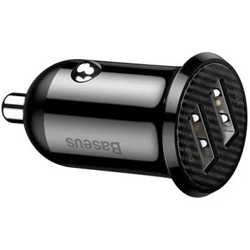 Автомобильное зарядное устройство Baseus  Grain Pro Car Charger Dual USB 4.8A CCALLP-01 Black 3