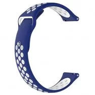 Ремешок Sport Amazfit, Haylou, Samsung, Huawei 20 мм Blue White