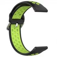 Ремешок без кнопки Sport Amazfit, Haylou, Samsung, Huawei 22 мм Black Green