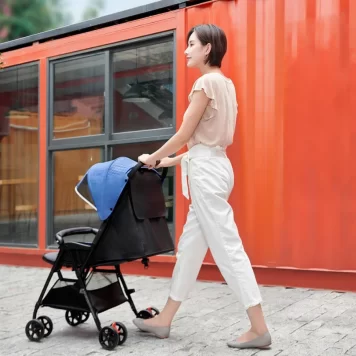 Детская коляска Xiaomi MIBABE Qborn Easy Folding Stroller TQ02OS Blue 5