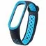Ремешок Nike с кнопкой для Mi band 5 Black blue