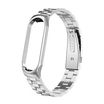Ремешок металлический для Mi band 5 Silver