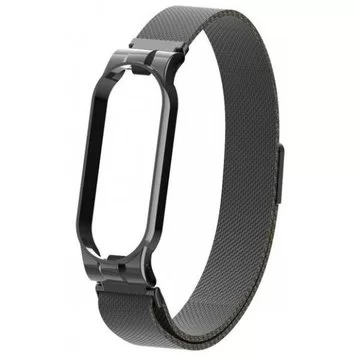 Ремешок миланский с магнитом для Mi band 5 Black