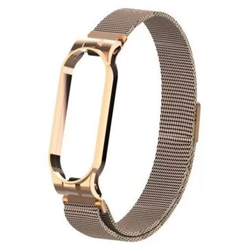 Ремешок миланский с магнитом для Mi band 5 Rose Gold